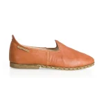 RUSTIC CHIC Low Heel Handmade - Pam Touch Shoes - Orange - Side - pamtouch com